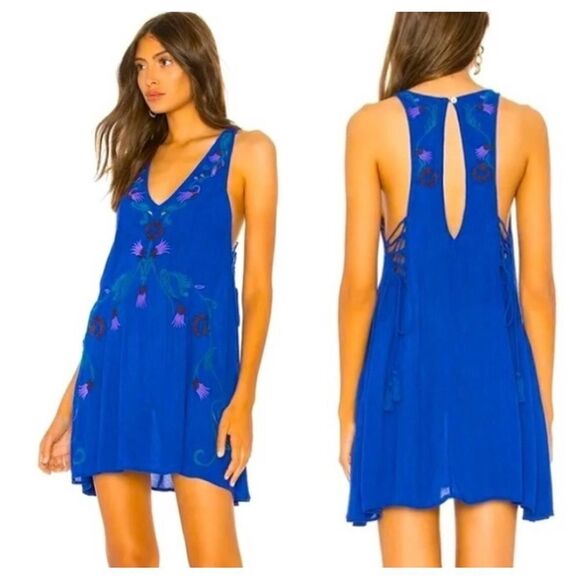 FREE PEOPLE INTIMATELY ADELAIDE FESTIVAL EMBROIDERED SLIP DRESS - Picture 2 of 14